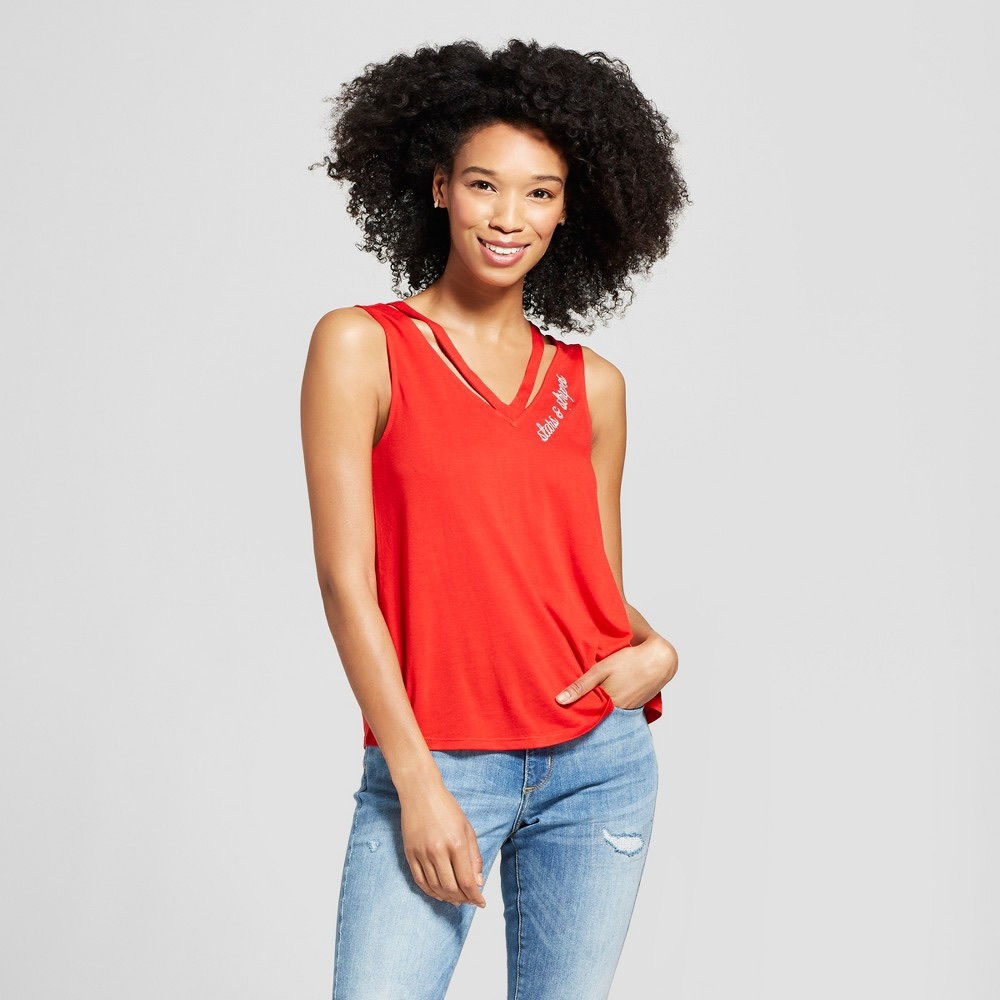 Red tank top